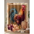 thumbnail image 4 of Shower Curtains Watercolor Rooster Egg Bath Curtain Onion Farmhouse Waterproof Bathroom Shower Curtain Set with Hooks Decoration 72 x 84 Inches, 4 of 7