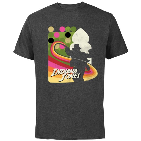Lucasfilm Indiana Jones and the Dial of Destiny ‘60s Whip - Short Sleeve Cotton T-Shirt for Adults - Customized-Charcoal