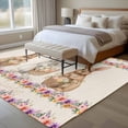 thumbnail image 4 of Large Area Rugs for Living Room Bedroom, Easter Bunny Eggs 5'x8' Rug Washable Carpet Runner Indoor Outdoor, Spring Flowers Rabbits Plants Retro Beige Non Slip Floor Mats Rug for Kitchen, Bathroom, 4 of 8
