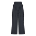 thumbnail image 6 of Amzcrzy Dress Pants Women Solid Color Classic Business Suit Pants for Women High Waisted Straight Leg Dress Pants with Dual Pockets for Office & Daily Wear Dark Gray L, 6 of 8
