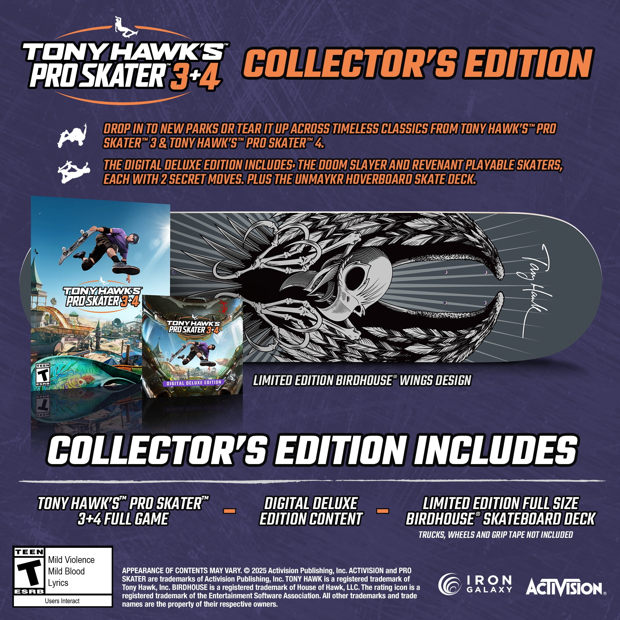 Tony Hawk's Pro Skater 3+4 - Xbox Series X/S Collectors Edition
