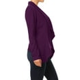 thumbnail image 3 of Moa Collection Women's Office Blazer Casual Long Sleeve Solid Open Front Design S-3XL, 3 of 5