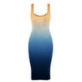 thumbnail image 4 of USSUMA Summer Dresses for Women Casual Tie-Dye Print Sexy Club Bodycon Pencil Midi Beach Party Sundresses Sleeveless Plus Dresses U Neck Sun Dress Wedding Guest, 4 of 4