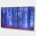 thumbnail image 2 of Two Paths in Foggy Blue Forest - Landscape Canvas Art Print, 2 of 4