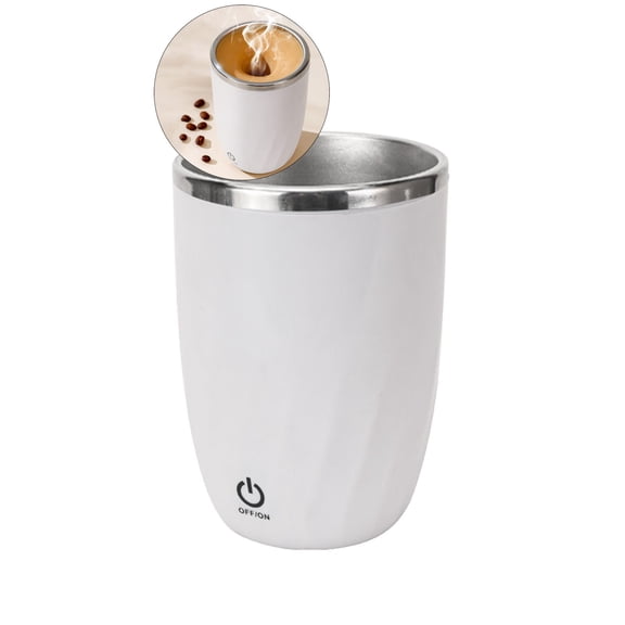 WNFJR Rechargeable Self Stirring Mug - Magnetic Electric Auto Mixing Stainless Steel Cup for Coffee/Tea/Hot Chocolate/Milk