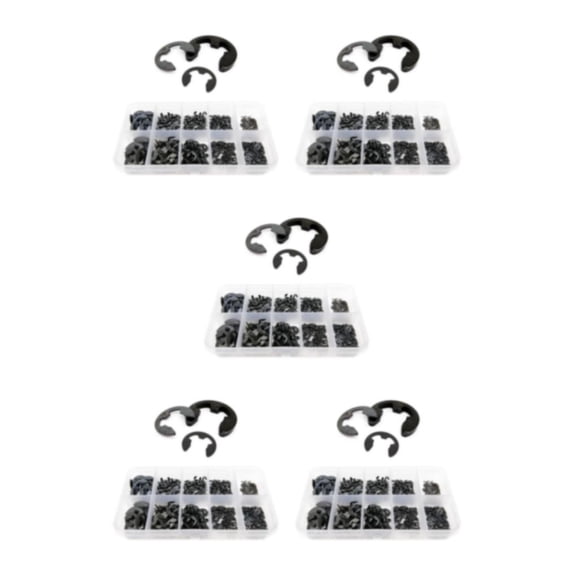 tredstone 580 Pcs/Ensemble Rondelle Abordable - Retenue Durable et Sécuritaire à Prix Abordable Circlip à Pression Fiable Noir 5Ensemble