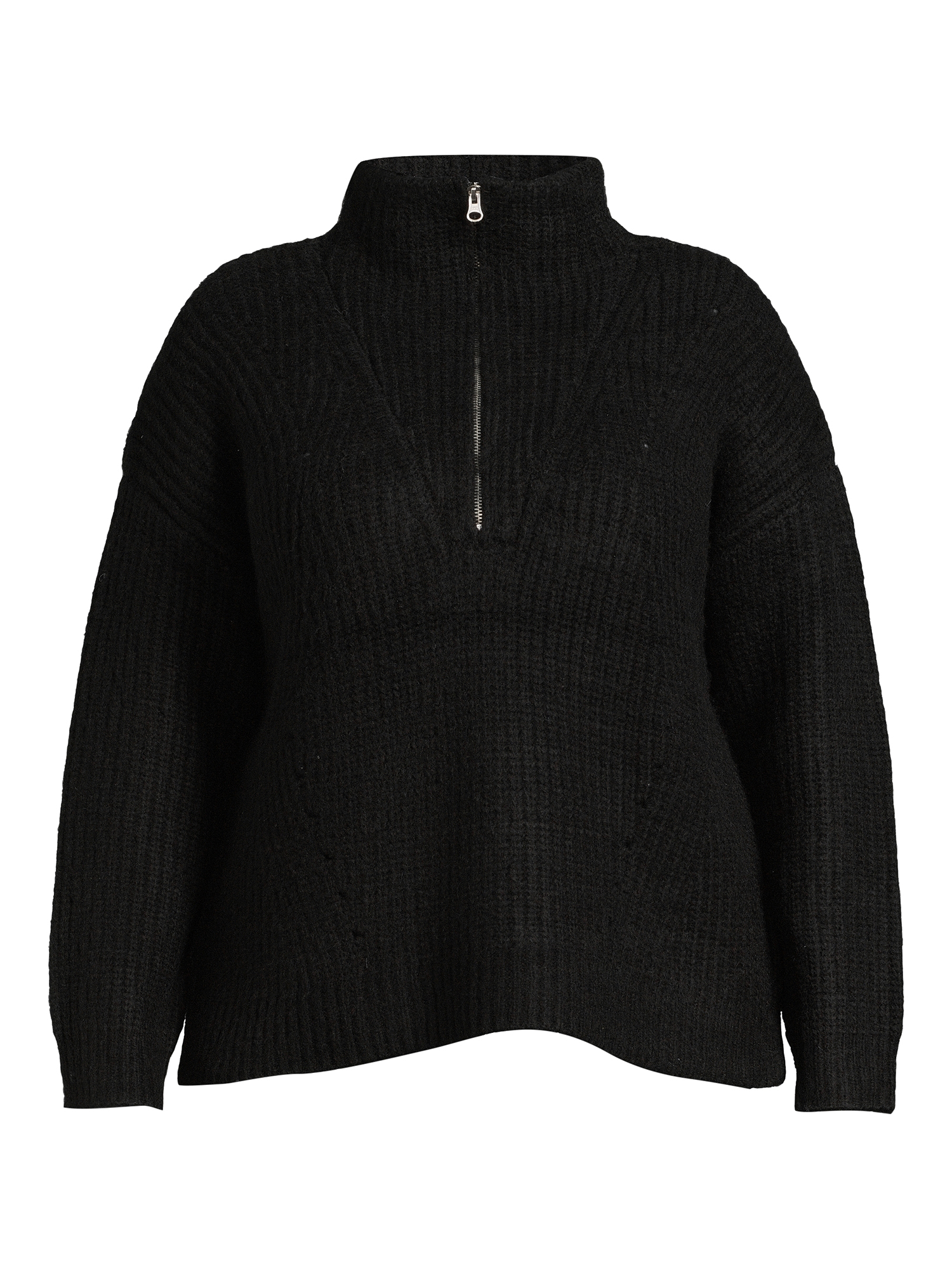 Terra & Sky Women's Plus Size Quarter Zip Sweater, Midweight - Walmart.com