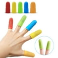 thumbnail image 1 of Flmtop 3/5/12Pcs Silicone Finger Cot Protector Sleeve Cover Anti-cut Anti-slip Gloves, 1 of 7