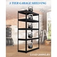 thumbnail image 6 of Storage Shelves, Garage Shelving Heavy Duty Metal Adjustable Garage Shelves, 5-Tier Adjustable Shelving Units, Loads 2500 LBS, Metal Storage Utility Racks for Warehouse, 6 of 8