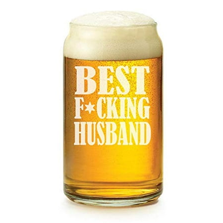 16 oz Beer Can Glass Best F ing Husband (Best Wine For Kir)
