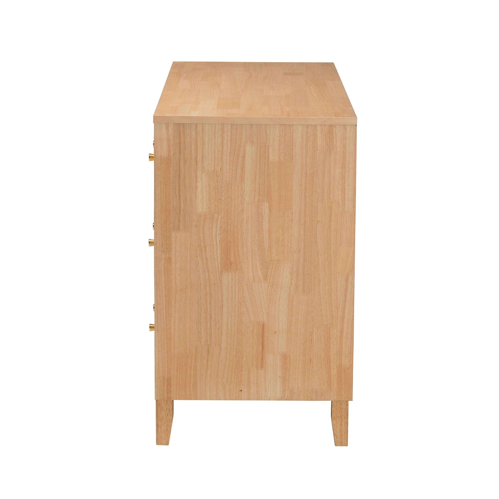 Baxton Studio Hosea Japandi Dresser, 6-Drawer, Natural