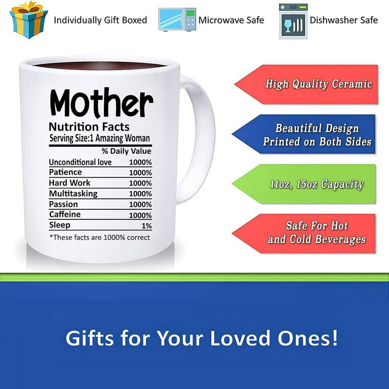 Mom Nutrition Facts, Mothers Day Gifts Mom Birthday Gifts from