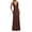 Coffee, variant on ZQUUVOU Maxi Dresses for Women Sleeveless V Neck Formal Evening Dresses Long Flowy Casual Wedding Guest Dresses Burgundy