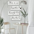 thumbnail image 4 of 4 Pieces Home Wall Decor Signs, THIS IS US/ TOGETHER/ BLESS THIS HOME/ FAMILY Wall Decor For Living Room Bedroom, Rustic Wooden Farmhouse Wall Art Decor, 4.7 x 13.8 Inch(White), 4 of 6