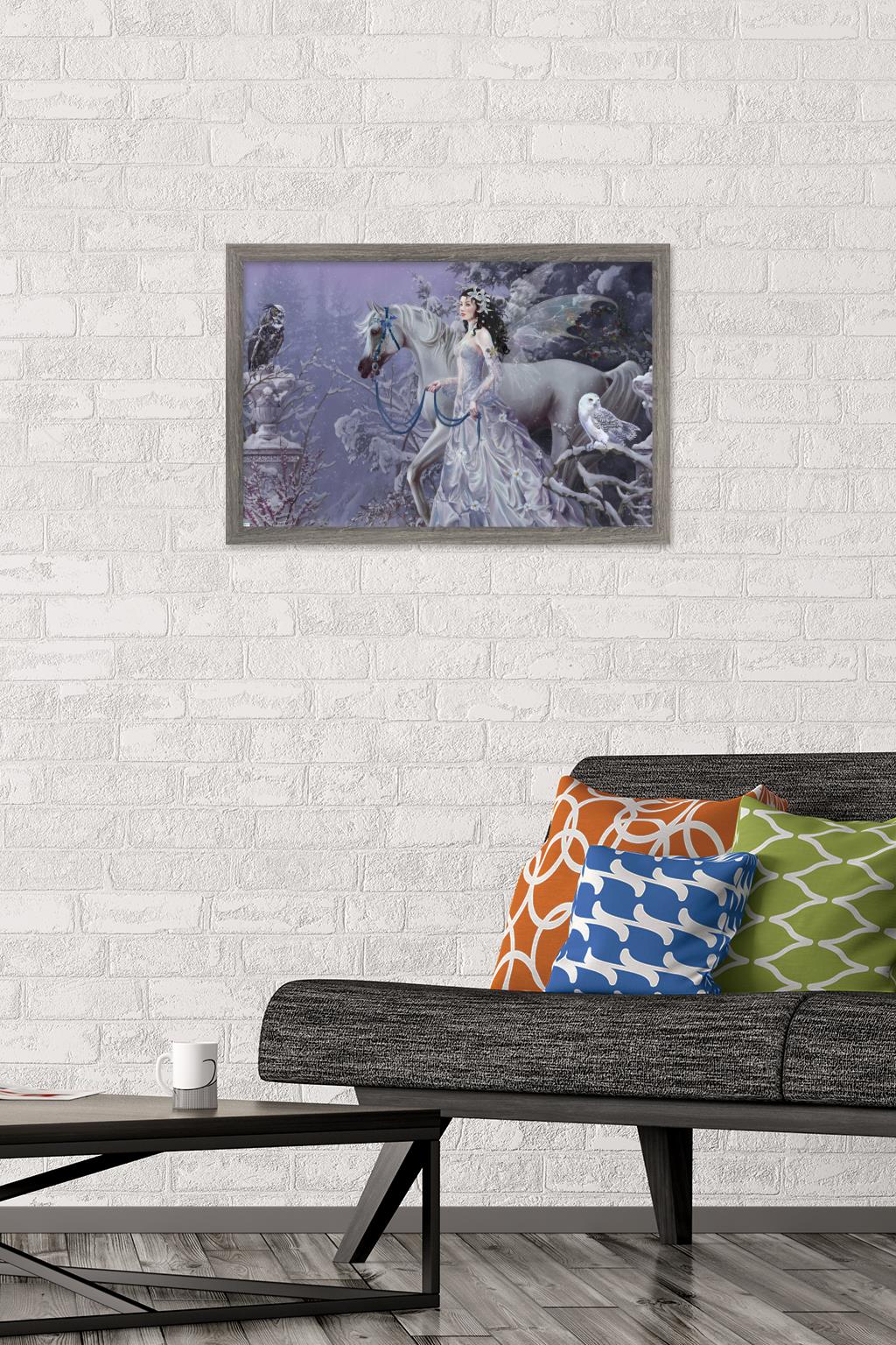 Nene Thomas - Winter Wings Wall Poster, 14.725" x 22.375", Framed