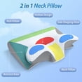 thumbnail image 2 of Almohada cervical de espuma viscoelástica HOMCA 2 en 1 para dolor de cuello ortopédico, 2 of 9