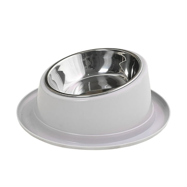 Station d'Alimentation Surélevée pour Chat et Chien Bol en Acier Inoxydable pour Usage Intérieur Extérieur – Plat Surélevé avec Nettoyage Facile, Compatible Micro-Ondes, Solution d'Alimentation Durable pour