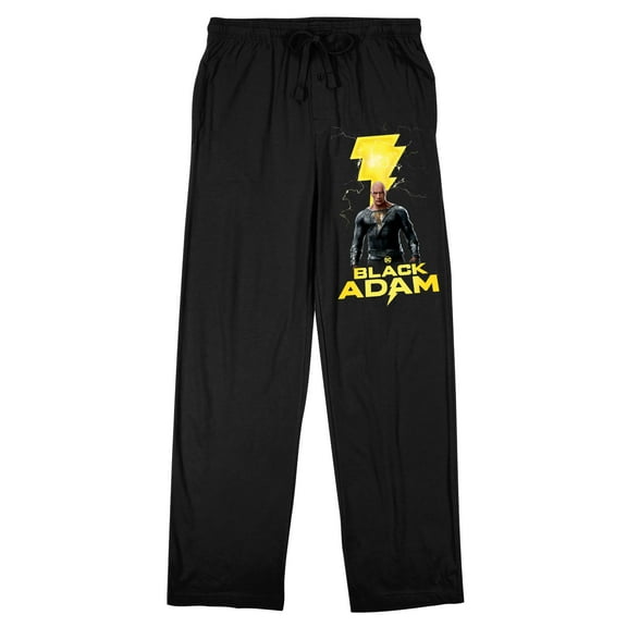 Serious Bolt Black Adam Men's Black Sleep Pajama Pants-3XL