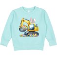 thumbnail image 2 of Inktastic Easter Excavator Bunny Ears Egg Hunt Toddler Sweatshirt, 2 of 4