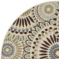 thumbnail image 5 of SAFAVIEH Veranda Petra Geometric Indoor/Outdoor Area Rug, 6'7" x 6'7" Round, Cream/Blue, 5 of 7
