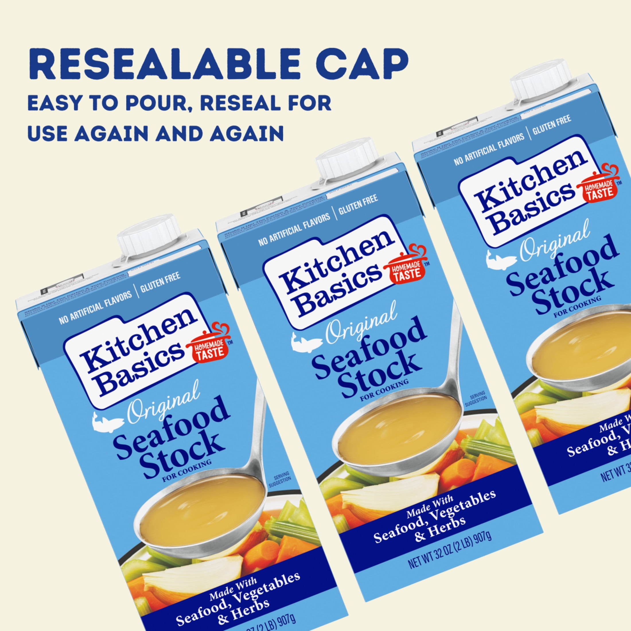 Kitchen Basics Original Seafood Stock, 32 oz Carton
