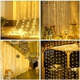 thumbnail image 2 of 300 LED Window Curtain String Twinkle Light, 9.8x9.8 Feet USB Plug in 8 Lighting Modes LED Fairy String Lights with Remote Control for Christmas Bedroom, Indoor, Outdoor,Garden Weddings, Party, Décor, 2 of 7