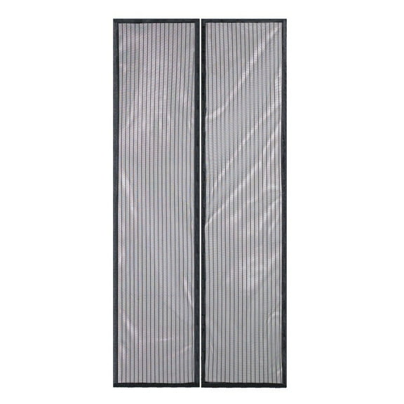 Total Vision Instant Mesh Guard Magnetic Screen Door, 40" x 82.5", Single Door, Black Polyester