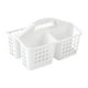 thumbnail image 1 of Cesta de ducha portátil dividida con asa y agujeros Cesta de almacenamiento multiusos Blanco, 1 of 9