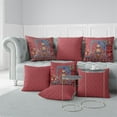 thumbnail image 6 of Mughal Paradise Indoor/Outdoor Pillow in Red 28x28, 6 of 7