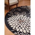 thumbnail image 3 of Rugsotic Carpets Hand Tufted Wool Eco-Friendly Area Rugs - 8'x8', Round, Black, Modern Contemporary Design, High Pile Handmade Anti Skid Rugs for Living Room, Bed Room (K00664), 3 of 6