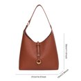thumbnail image 2 of Bolso Mano Versátil Backet Bold Bag Retro Ladies Large Capacidad PU Cuero Compra, 2 of 9