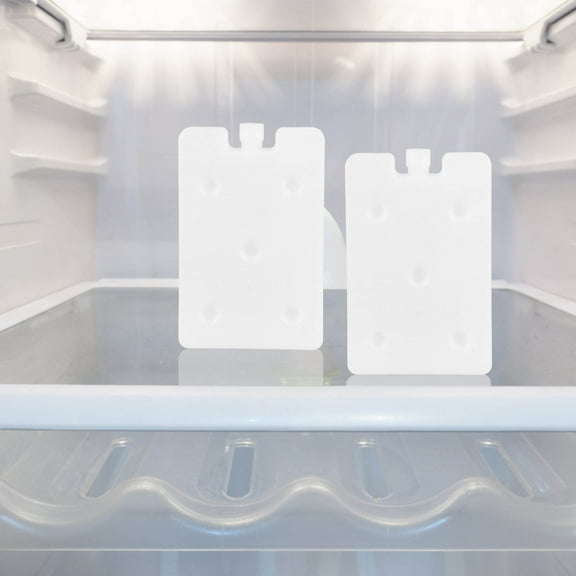 IDEANATEGRATE Freezer Packs For Cool Bags 2Pcs Ice Bricks Cooling Reusable White Rectangular 16.50X10.30X2.90Cm