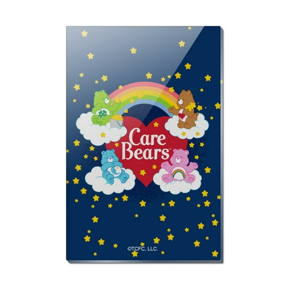 Care Bears Classic Logo Group Rectangle Acrylic Fridge Refrigerator Magnet