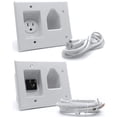 thumbnail image 1 of DATA COMM Electronics In-Wall Cable Management Kit: Advanced TV Cable Hider Wall Kit-Complete Low Voltage Cord Hider For Sleek Wall-Mounted TV Setup - DIY Cable Organizer, Kit Single Power Solution, 1 of 4