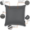 thumbnail image 6 of Classic Accessories Montlake FadeSafe Indoor/Outdoor Accent Pillows, 20 x 20 x 8 Inch, 2 Pack, Light Charcoal, 6 of 9