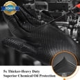 thumbnail image 2 of 10mil Nitrile-Gloves Disposable-Black Chemical-Resistant Rubber - Mechanic Gloves Heavy Duty, Latex Free, Diamond Grip (100, Large), 2 of 4