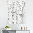 thumbnail image 1 of Birch Tree Tapestry, Plain Colored Branches Leaves Autumn Nature Forest Inspired Image Print, Fabric Wall Hanging Decor for Bedroom Living Room Dorm, 5 Sizes, Grey White, by Ambesonne, 1 of 1