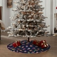 thumbnail image 4 of Daiia Colorful Insects Drawing Merry Christmas Tree Skirt , Xmas Large Lace-up Tree Skirt, Santa Snowflakes Rustic Home Decorations New Year Party Farmhouse Decor-48", 4 of 6
