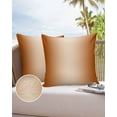thumbnail image 6 of Pack of 2 Outdoor Pillow Covers, Burnt Orange Ombre Solid Color Gradient Modern Art Waterproof Square Throw Pillowcase Cushion Decorative Pillow Covers for Couch Patio Tent, 16x16 in, 6 of 6