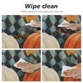 thumbnail image 4 of WYYP  Pumpkins Elastic Round Tablecloth, Thanksgiving Fall Pumpkin Check Plaid Fitted Tablecloths for Round Table Oil-Proof Waterproof Table Cloth White, 4 of 7