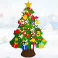 thumbnail image 5 of Shoreew DIY Felt Christmas Tree Set for Kids Toddlers Wall Hanging Christmas Tree Craft Kits with 30 Ornaments And Light for Xmas Party Supplies, 5 of 6