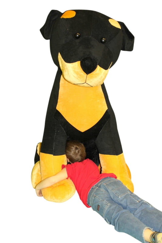 large stuffed rottweiler