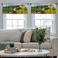 thumbnail image 4 of LALILO Kitchen Curtain Valance Castle Scotland United Kingdom Rod Pocket Window Curtain 52"x 18" Set of 2, 4 of 5