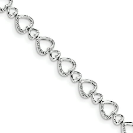 ICE CARATS 925 Sterling Silver Diamond Bracelet 7 Inch /love Fine Jewelry Ideal Gifts For Women Gift Set From Heart
