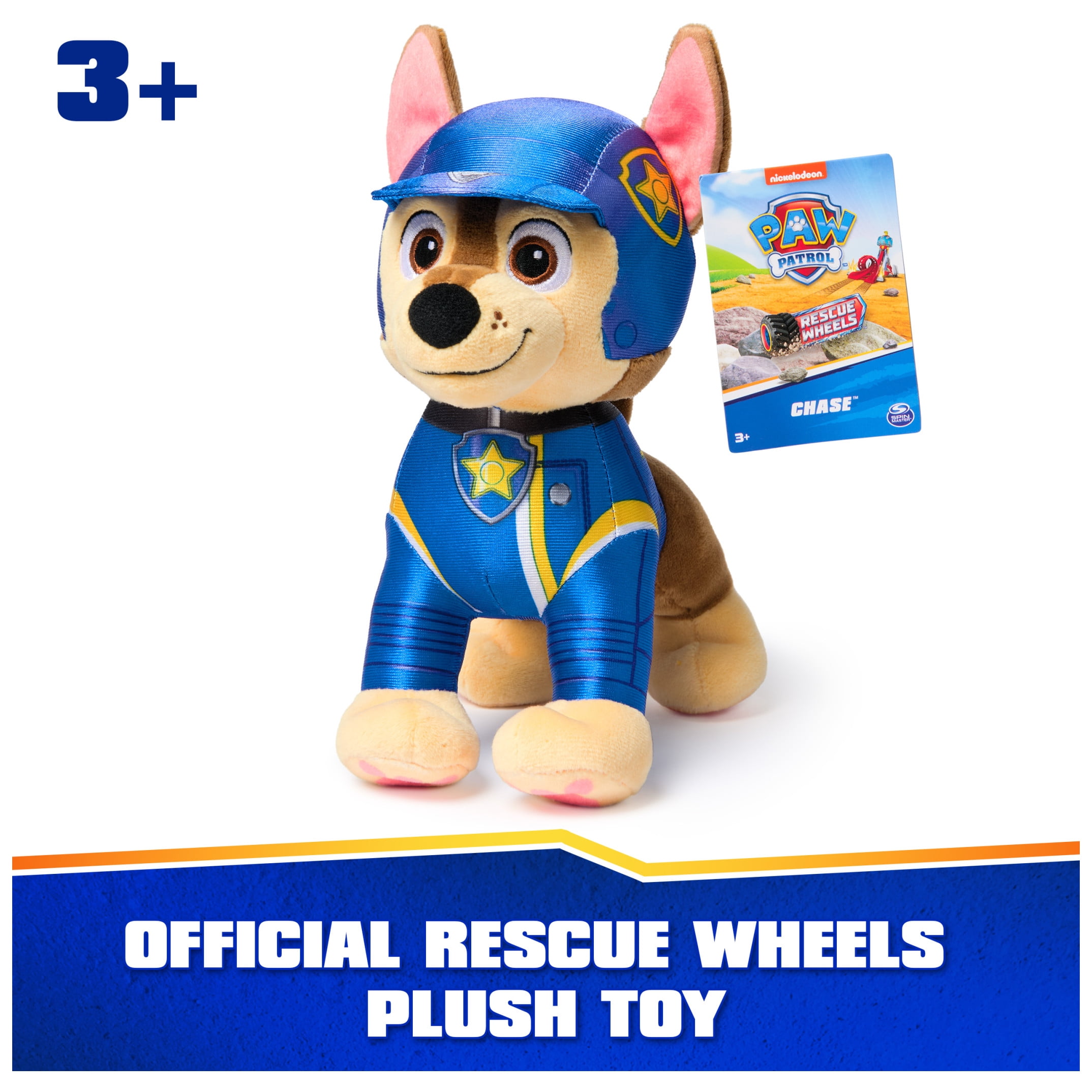 Paw Patrol Brandclub PAW Patrol Rescue Wheels Chase 8 Inch Plush Toy for Kids Ages 3