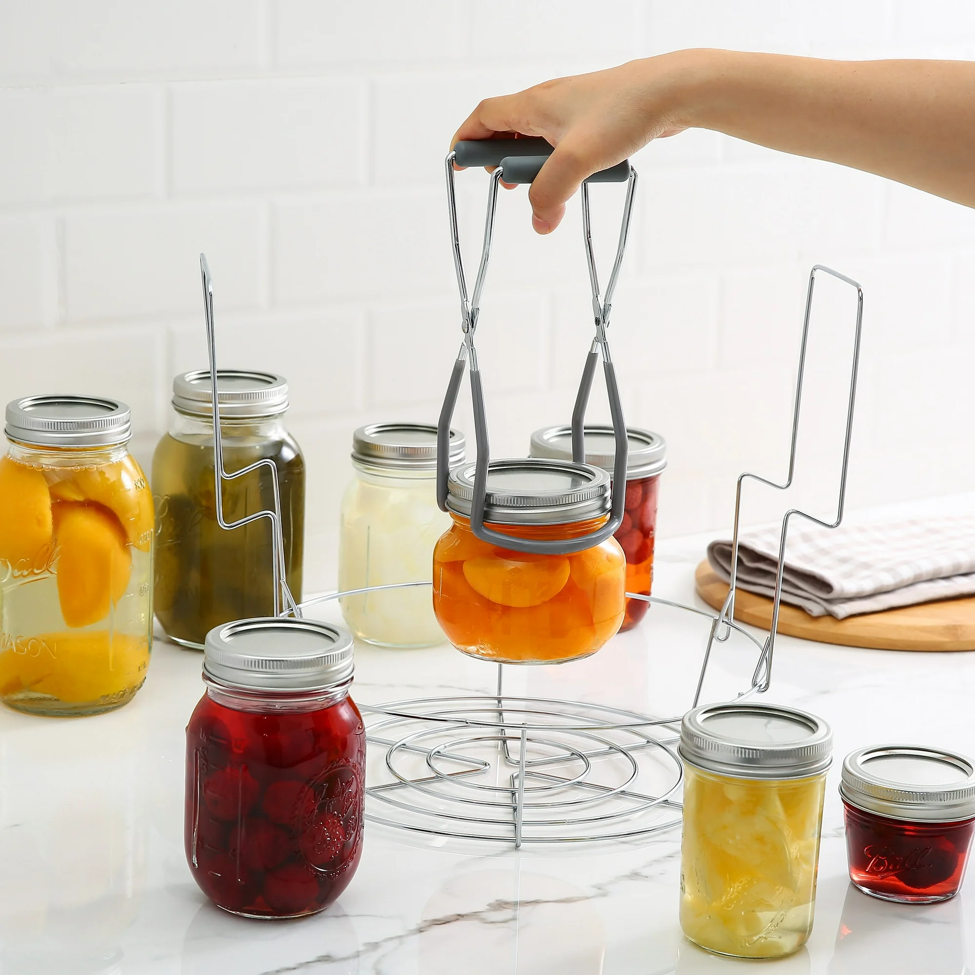 Mainstays 3-Piece Beginner Canning Kit, Universal Canning Supplies for Safe Home Canning, Starter Kit Includes Mason Jar Lifter, Wide Mouth Funnel and Air Bubble Remover for Same Home Preserving