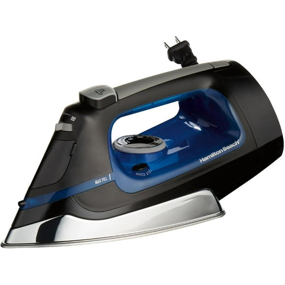 1500 Watt Blue Self Cleaning Steam Iron, with Retractable Cord and Stainless Steel Soleplate