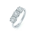 thumbnail image 6 of Rachel Koen Three Round Cluster Diamond Engagement Ring 18K White Gold 0.75Cttw, 6 of 7