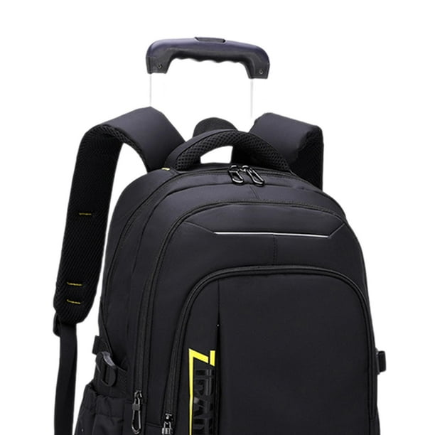 funtasica Rolling Backpack Portable Carry on Luggage Bag for Business Overnight Travel Yellow 6 Wheels