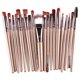 thumbnail image 1 of Set of 20pcs Cosmetic Makeup Brushes Set Powder Foundation Eyeliner Eyeshadow Lip Brush for Beautiful Female (Gold+Coffee), 1 of 1